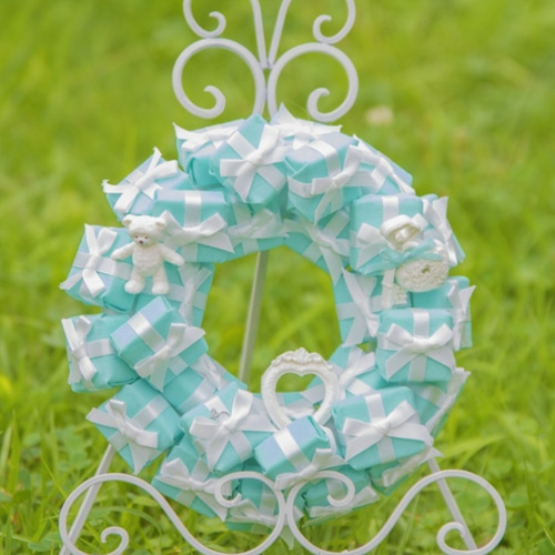 再販【ダントツ1番人気♡】幸せのティファニーブルー ギフトBOXリース