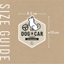 【チワワ A】DOG IN CAR マグネットステッカー 5枚目の画像