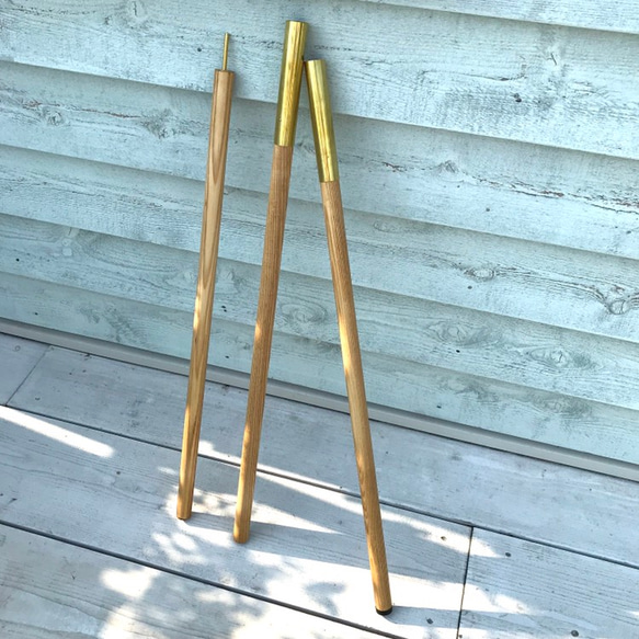 【2本セット】ウッドポール　ハンドメイド 2本セット】ウッドポールハンドメイド