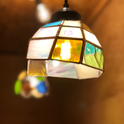 昭和 ハイカラ レトロなペンダントライト (受注製作、不規則カット