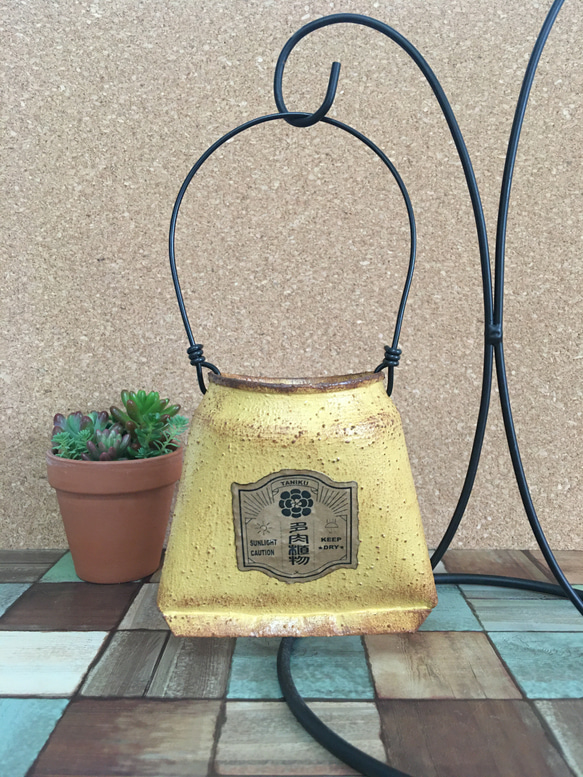 No.41 リメ缶 リメイク缶 レトロラベル 多肉植物 ミモザイエロー 出品 