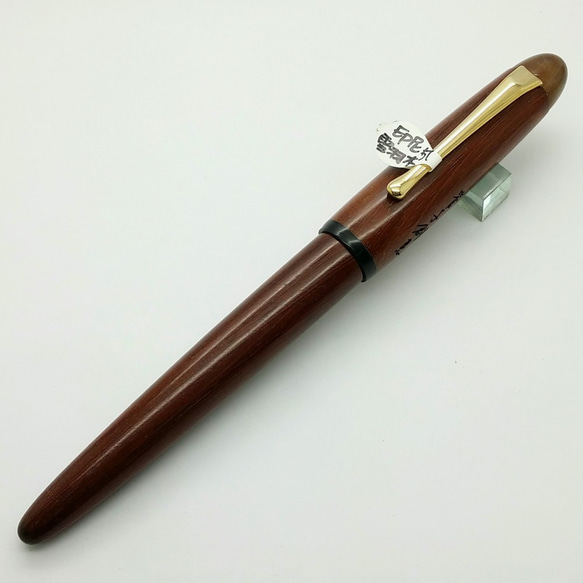 手作りペン -  51角クラウン+雪羽木製ペンボディ 2枚目の画像