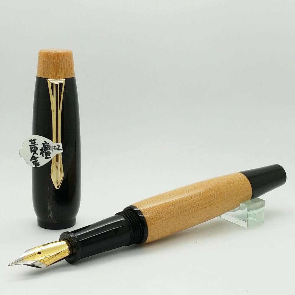 手作りペン -  122ホーンペンカバー+ゴールドサンダルペン本体