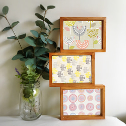 木製 3連変形写真立て 2枚目の画像