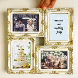 アンティーク 4連 フォトフレーム 2枚目の画像