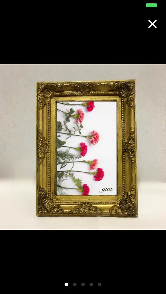 (Ｍ)ゴールドアンティークフォトフレーム 1枚目の画像