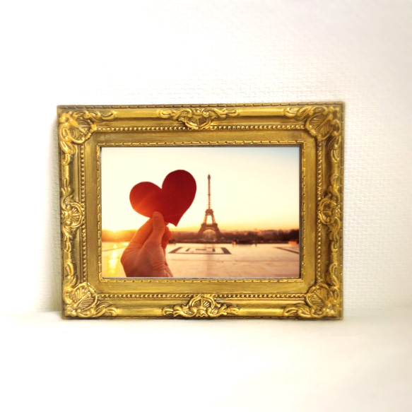 (Ｍ)ゴールドアンティークフォトフレーム 2枚目の画像
