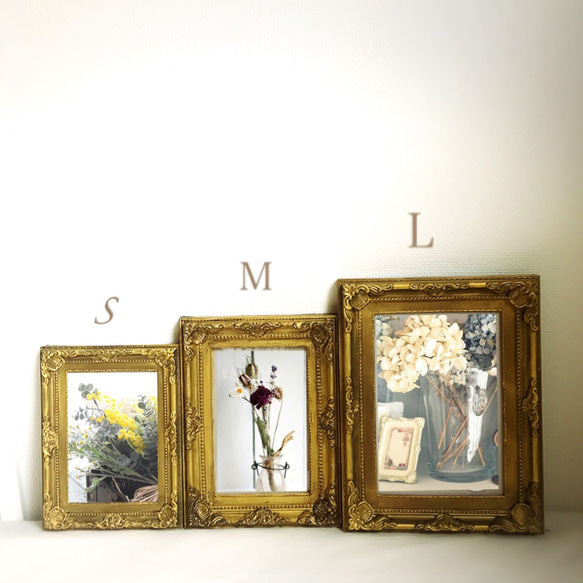 (Ｍ)ゴールドアンティークフォトフレーム 3枚目の画像