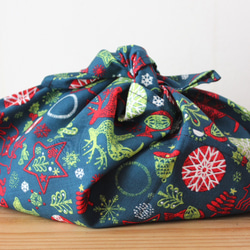 あずま袋お弁当(クリスマス緑) 5枚目の画像
