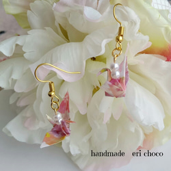 ちゃちゃ２９点～全24柄～和柄の折り鶴ピアス・イヤリング♪ハンドメイド ちゃちゃ29点～全24柄～和柄の折り鶴ピアス・イヤリング