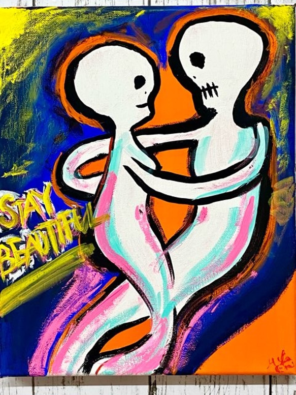 絵画　原画　ポップアート　【STAY BEAUTIFUL】 2枚目の画像