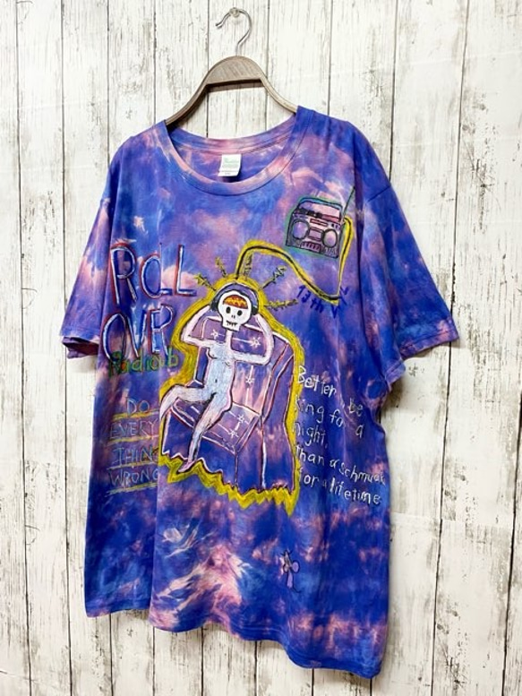 ペイント　タイダイ染め　Tシャツ　XXLサイズ　 2枚目の画像