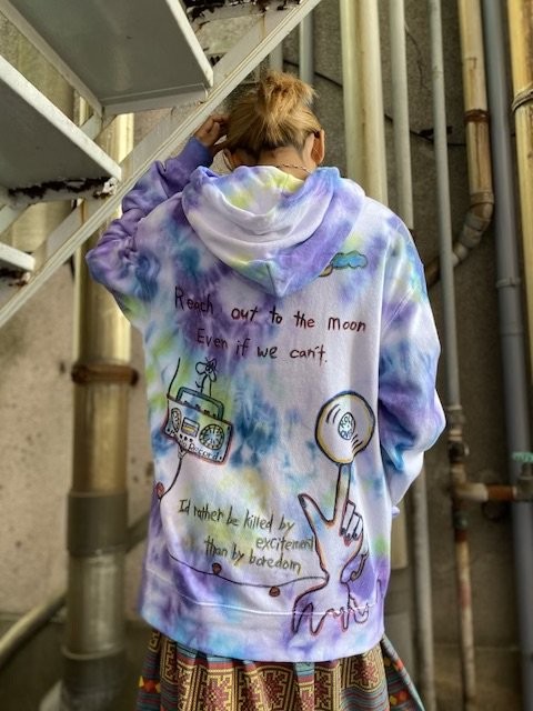 × タイダイ染め nerudesignworks スウェット H.A.K.U