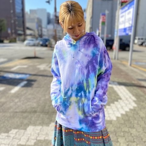 受注生産】ペイント タイダイ染め パーカー スウェット パーカー