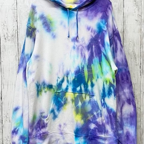 受注生産】ペイント タイダイ染め パーカー スウェット パーカー