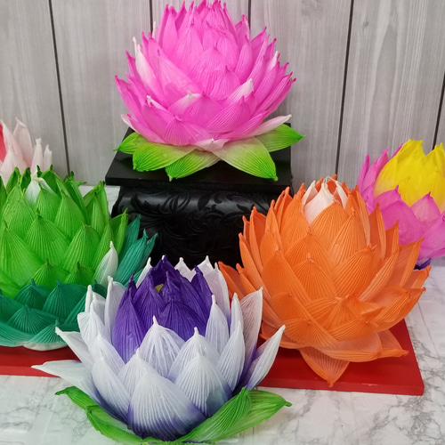 即購入ok!ハスの花紙(ハスワー、お盆、蓮ランタン、ハスワー、蓮