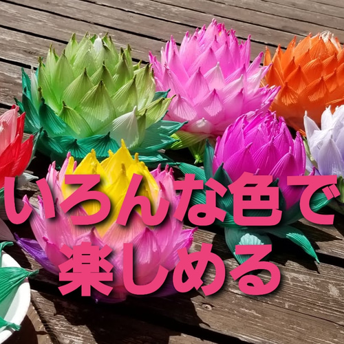 期間限定‼️》☆カラフル蓮紙24個セット☆ その他素材 蓮の花紙専門店