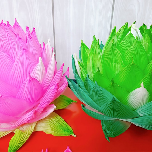 期間限定‼️》☆カラフル蓮紙24個セット☆ その他素材 蓮の花紙専門店