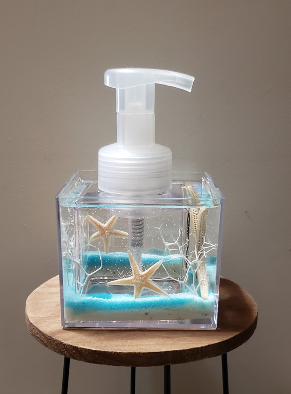 ディスペンサー(クリスタルディスペンサー)海水色 2枚目の画像