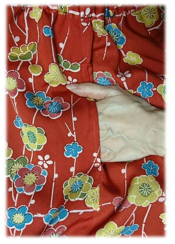 66 Kimono Remake Scarcho（朱紅色） 第5張的照片