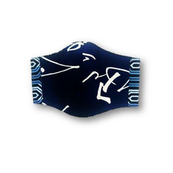 MM36 浴衣面具（M碼，藍色，邊框六邊形） 第2張的照片