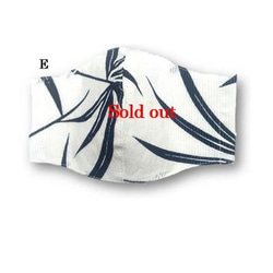 ML34浴衣面膜（L，白色，竹紋） 第9張的照片
