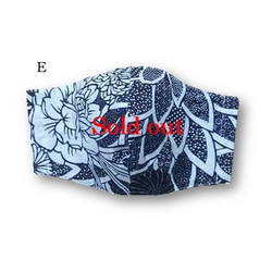 ML43浴衣面膜（L尺寸/藏青色/花朵圖案） 第5張的照片