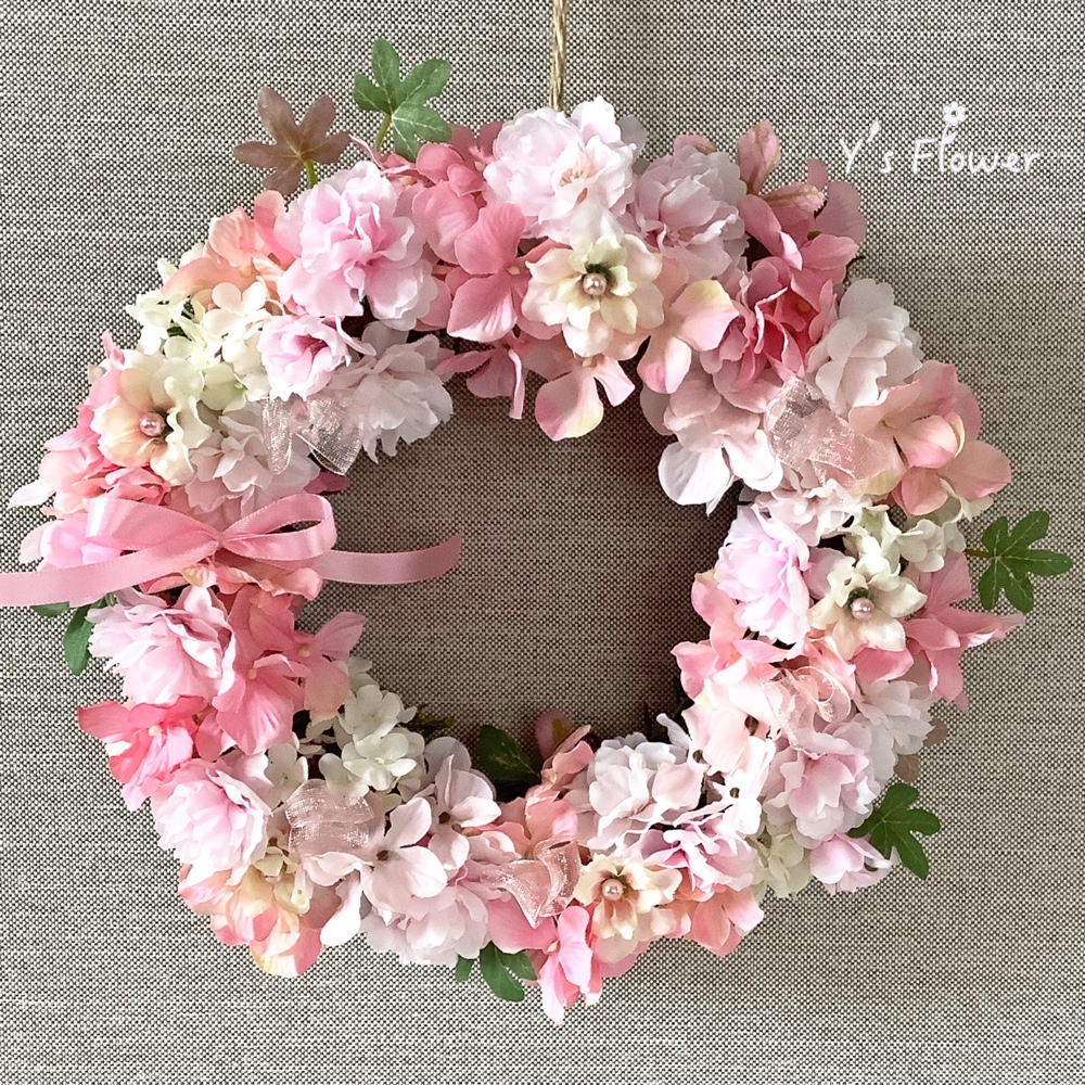 桜色のリース