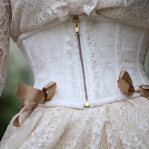 レース×リボンのコルセット その他ファッション dried-lilium 通販