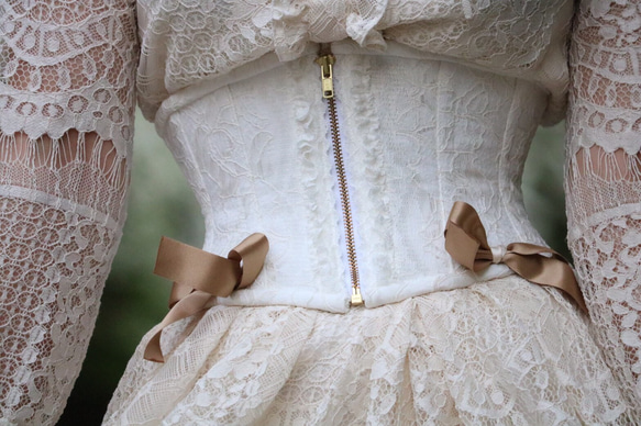 レース×リボンのコルセット その他ファッション dried-lilium 通販