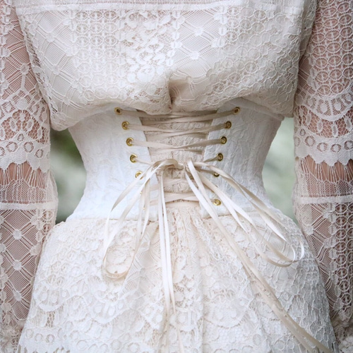 レース×リボンのコルセット その他ファッション dried-lilium 通販