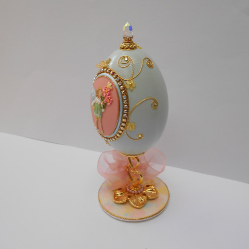 希少　卵殻アート　エッグアート　一点物　逸品　ギャラリー買取品 エッグアートの通販 | iichi 日々の暮らしを心地よくする