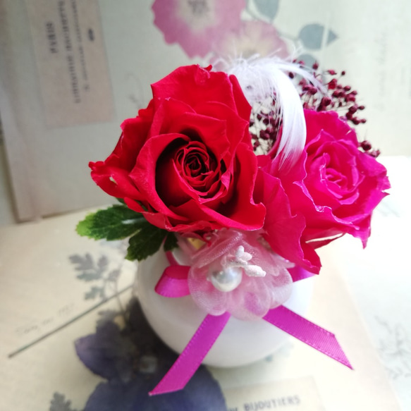 ぷちころんシリーズ✤薔薇のお花チェリーピンク✤母の日✤送料無料 1枚目の画像