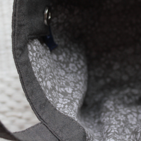 遠州織物のショルダーミニトート　〜布耳ミックス糸とボイルウェザーで〜 5枚目の画像