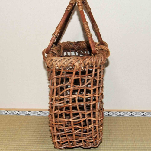 国産アケビつる かごバック こだし編み かごバッグ Basketry