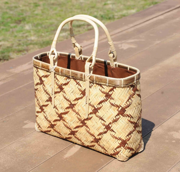 竹 鶴網代編みのバック かごバッグ Basketry 通販 6825769 竹 鶴網代編みのバック かごバッグ Basketry 通販 6825769