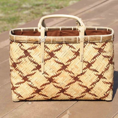 竹 鶴網代編みのバック かごバッグ Basketry 通販 6825769