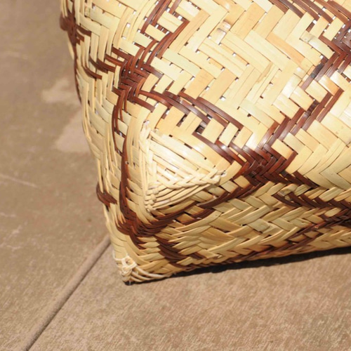竹 鶴網代編みのバック かごバッグ Basketry 通販 6825769｜Creema