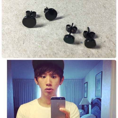 はなさん専用 TAKA 黒ピアス6ミリ ピアス（スタッド・一粒） SOUICHIRO