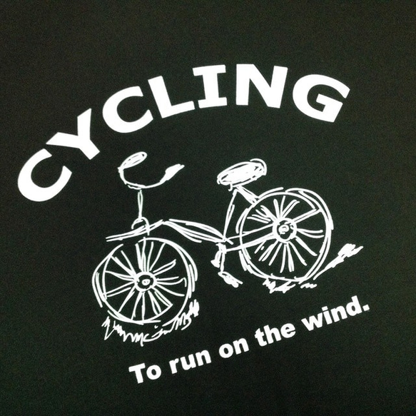 CYCLING Tシャツ (ブラック×ホワイト) 3枚目の画像