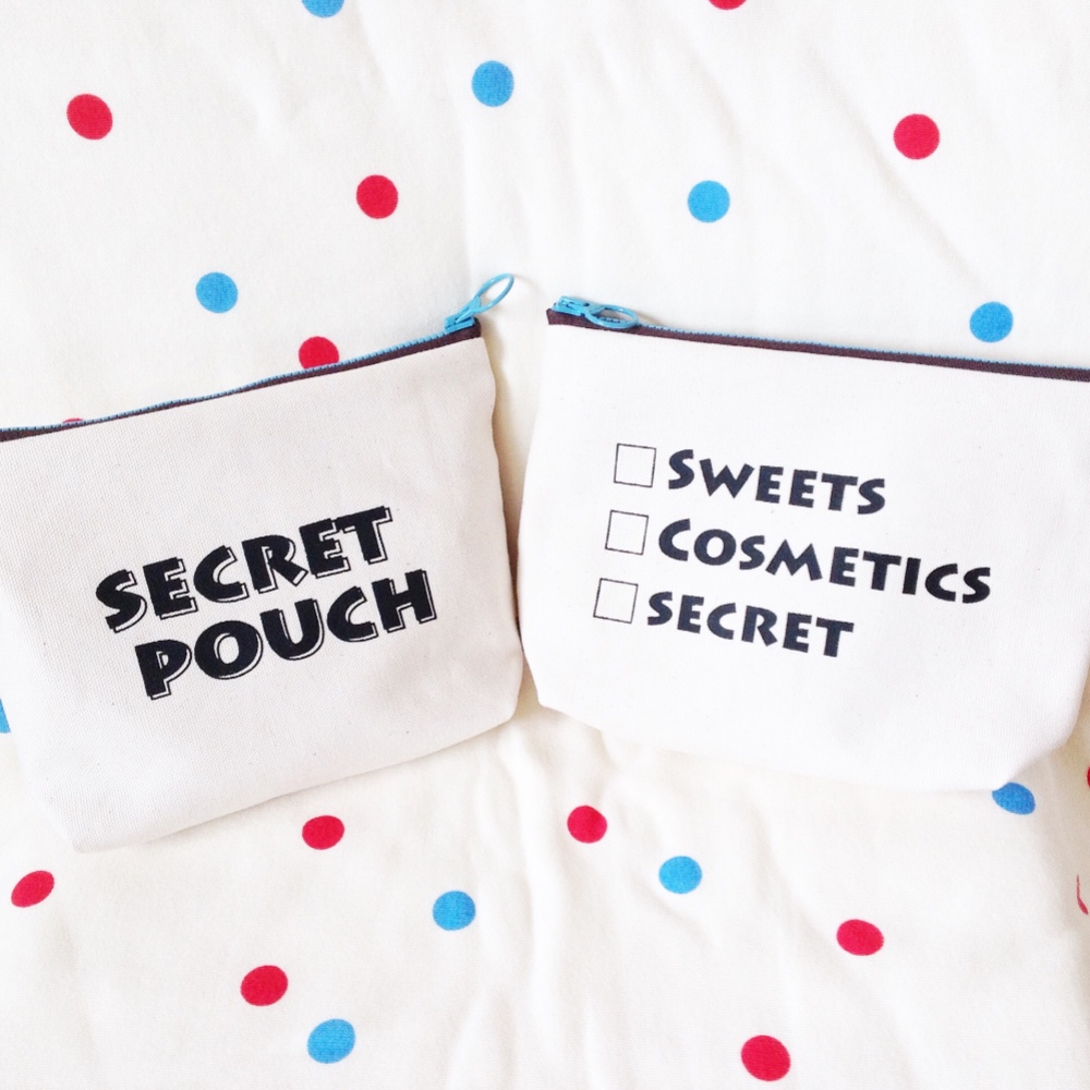 Alqaeminstitute - SECRET POUCH～ナチュラル(水色×チョコレート)～ ポーチ 