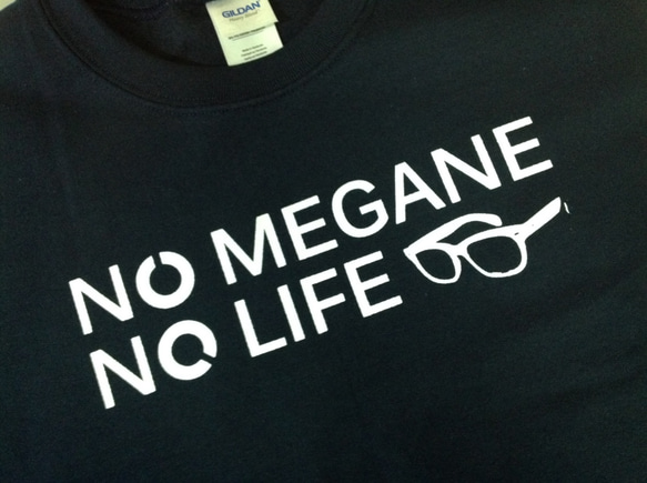 NO MEGANE NO LIFEスウェット(ネイビー×ホワイト ) 2枚目の画像