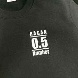 RAGAN Number 0.5/スウェット(ブラック×ホワイト) 5枚目の画像