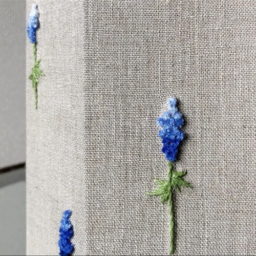 ハンドメイド　刺繍　ダストボックス ハンドメイド刺繍ダストボックス