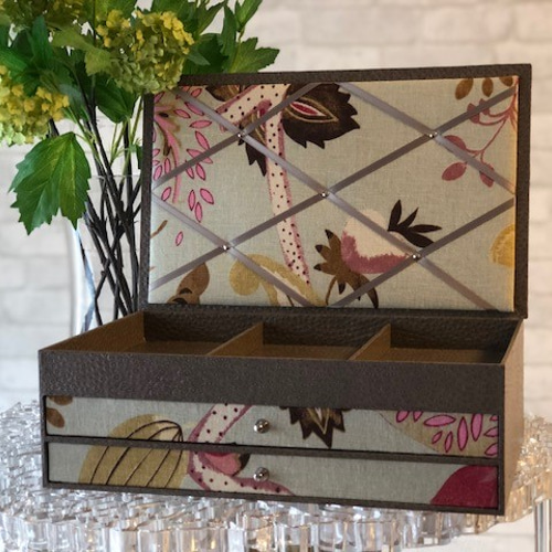 ☆SALE☆ 刺繍糸収納BOX＜カルトナージュ＞BR その他インテリア