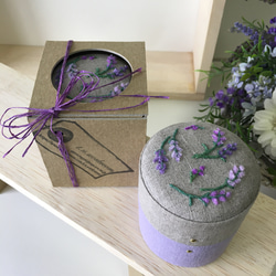 フランスアンティークお花柄 カルトナージュ　ミニクッション ピンクッション フランスアンティークお花柄 カルトナージュ ミニクッション