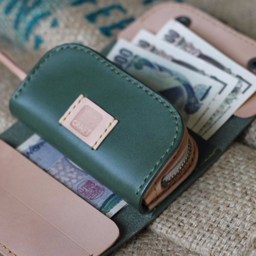 SMYTHSON ダークグリーン 三つ折り財布