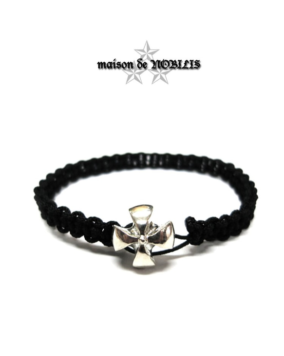 Silver Crux Bracelet Black 1枚目の画像