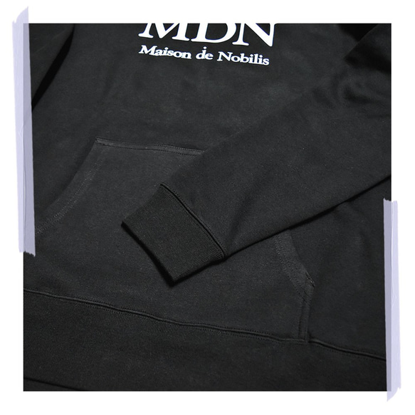 【送料無料】MDN Logo Hoodie Black 3枚目の画像