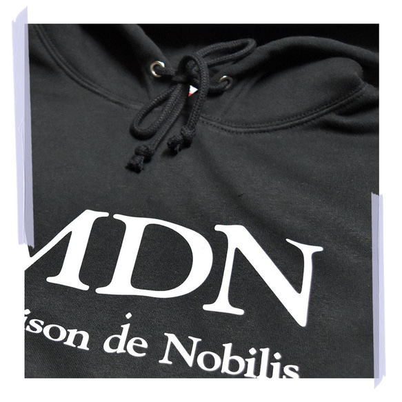 【送料無料】MDN Logo Hoodie Black 4枚目の画像